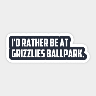 Grizzlies Ballpark Sticker